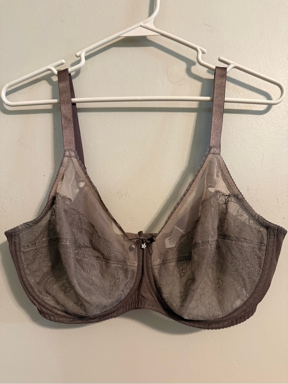 Wacoal Retro Chic Full Figure Underwired Bra 855186  40D Cappuccino Brown lace